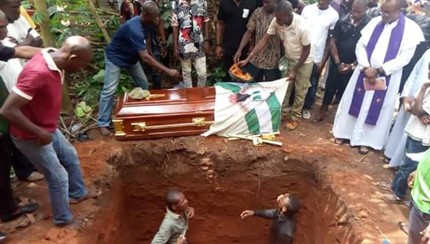 Tears Flow As Corps Member Fidelis Onyekachi Anyanwu Who Was The First Graduate In His Family, Is Laid To Rest (Photos)