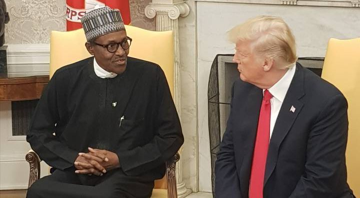 United States president Trump and president Buhari