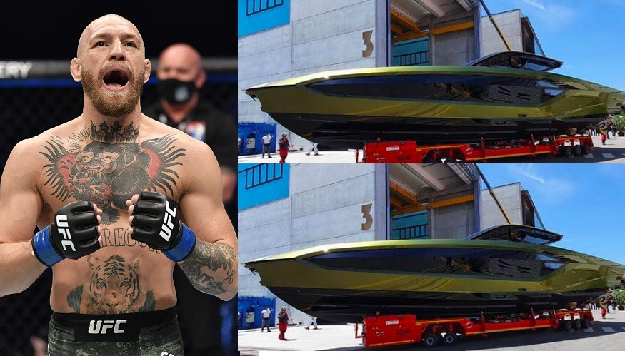 Conor McGregor unveil his £2.6m Lamborghini yacht