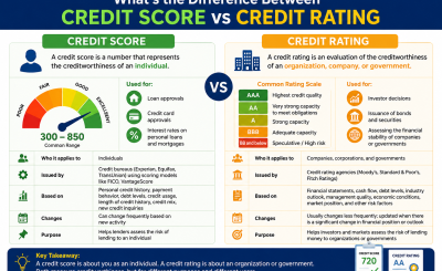 What’s the Difference between Credit Score vs Credit Rating