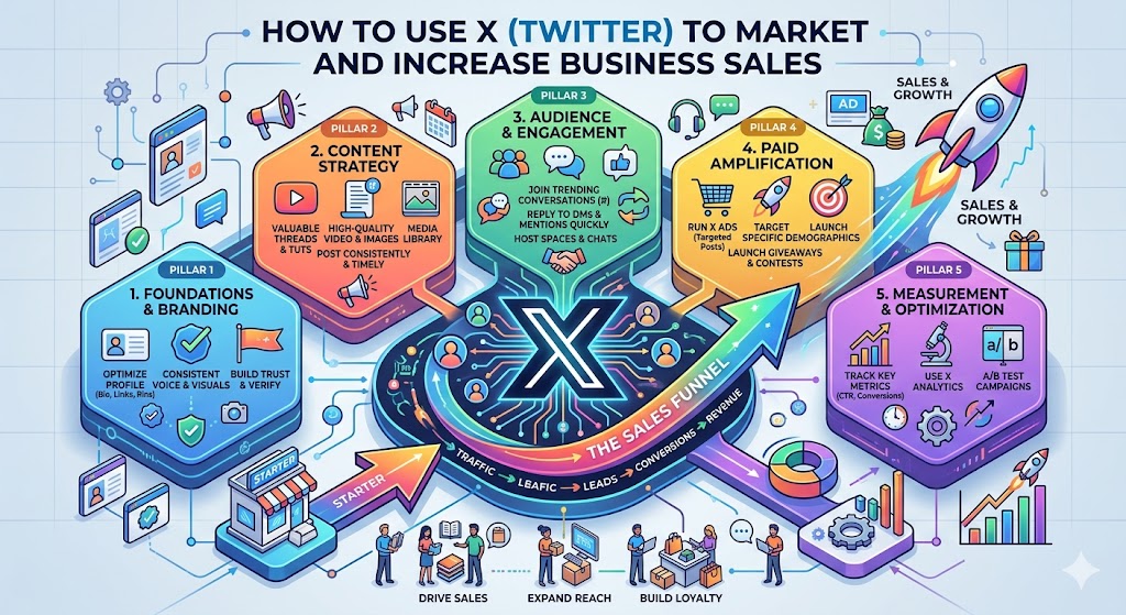 how to use x twitter to market and increase business sales