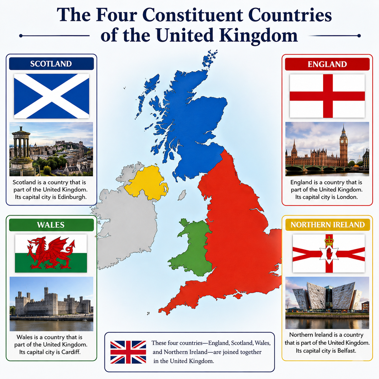 The Four Constituent Countries of the United Kingdom